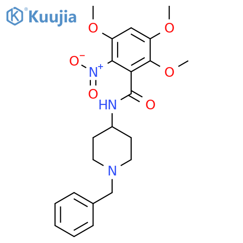 Benzamide, 2,3,5-trimethoxy-6-nitro-N-[1-(phenylmethyl)-4-piperidinyl]- structure