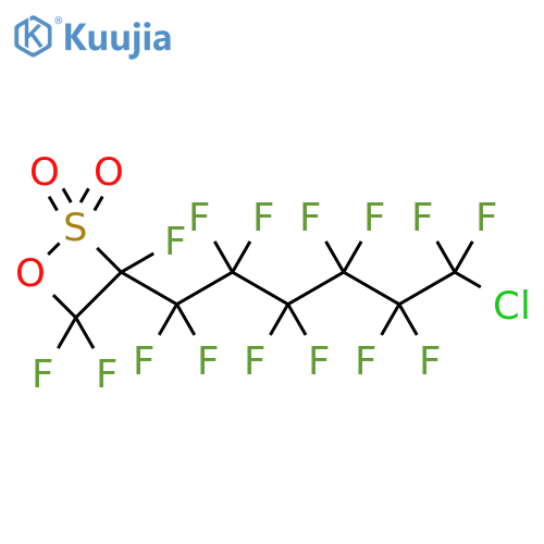 3-(6-Chloro-1,1,2,2,3,3,4,4,5,5,6,6-dodecafluorohexyl)-3,4,4-trifluorooxathietane 2,2-dioxide structure