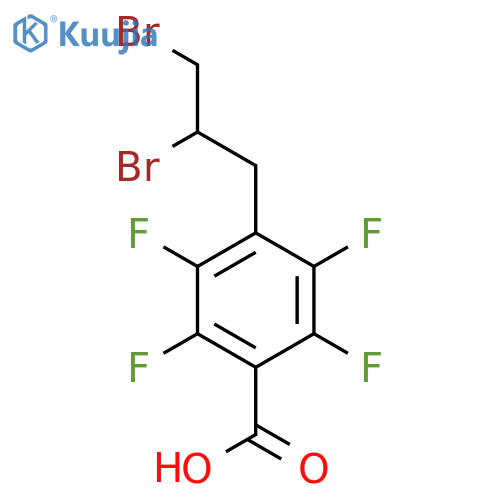 4-(2,3-Dibromopropyl)-2,3,5,6-tetrafluorobenzoic acid structure