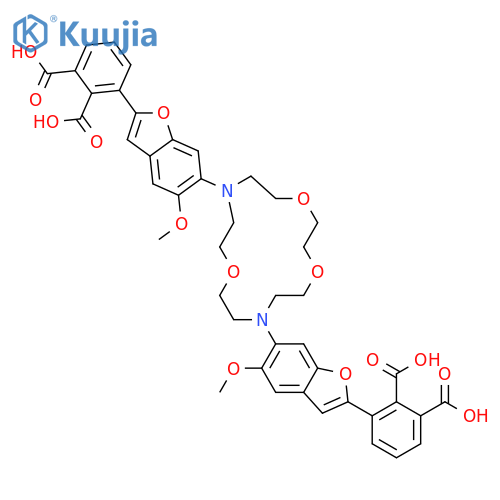 1,2-Benzenedicarboxylicacid,[1,4,10-trioxa-7,13-diazacyclopentadecane-7,13-diylbis(5-methoxy-6,2-benzofurandiyl)]bis-(9CI) structure
