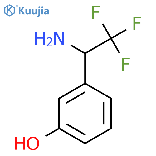 3-(1-amino-2,2,2-trifluoroethyl)phenol structure