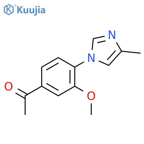 1-(3-Methoxy-4-(4-methyl-1H-imidazol-1-yl)phenyl)ethanone structure