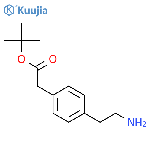 tert-butyl 2-[4-(2-aminoethyl)phenyl]acetate structure
