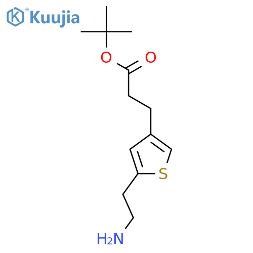 tert-Butyl 3-(5-(2-aminoethyl)thiophen-3-yl)propanoate structure