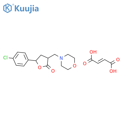 5-(4-chlorophenyl)-3-(morpholin-4-ylmethyl)dihydrofuran-2(3H)-one (2E)-but-2-enedioate structure