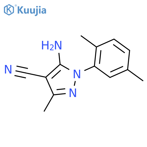 5-Amino-1-(2,5-dimethylphenyl)-3-methyl-1H-pyrazole-4-carbonitrile structure