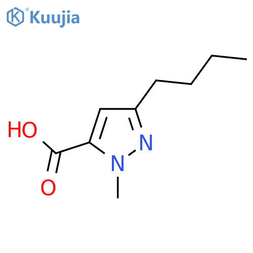 3-Butyl-1-methyl-1h-pyrazole-5-carboxylic acid structure