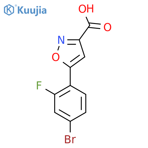5-(4-bromo-2-fluorophenyl)-1,2-oxazole-3-carboxylic acid structure