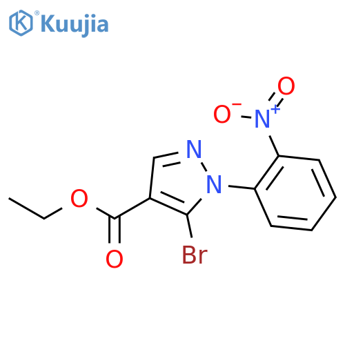 Ethyl 5-bromo-1-(2-nitrophenyl)-1H-pyrazole-4-carboxylate structure