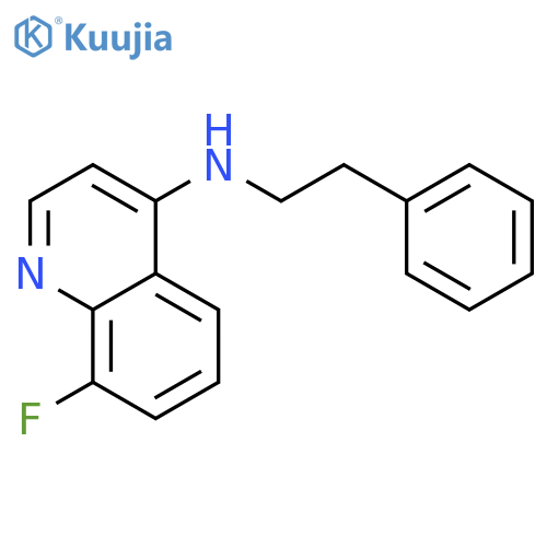 4-Quinolinamine,8-fluoro-N-(2-phenylethyl)- structure
