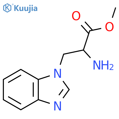 methyl 2-amino-3-(1H-1,3-benzodiazol-1-yl)propanoate structure