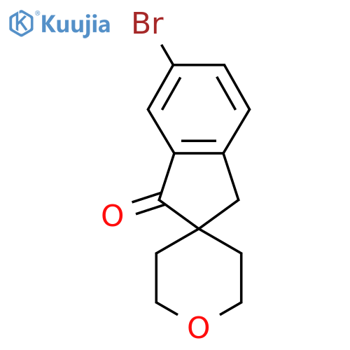 6-Bromo-2',3',5',6'-tetrahydrospiro[indene-2,4'-pyran]-1(3H)-one structure