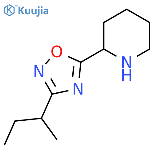 3-(sec-Butyl)-5-(piperidin-2-yl)-1,2,4-oxadiazole structure