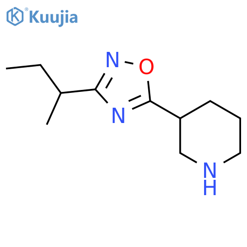 3-(3-sec-Butyl-[1,2,4]oxadiazol-5-yl)-piperidine structure