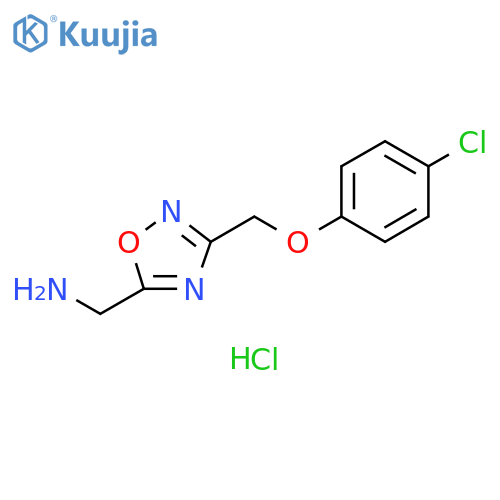 1-{3-[(4-chlorophenoxy)methyl]-1,2,4-oxadiazol-5-yl}methanamine hydrochloride structure