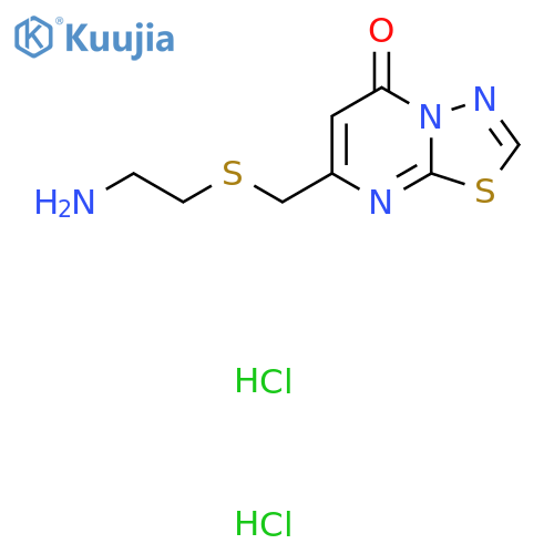 7-{(2-aminoethyl)sulfanylmethyl}-5H-1,3,4thiadiazolo3,2-apyrimidin-5-one dihydrochloride structure
