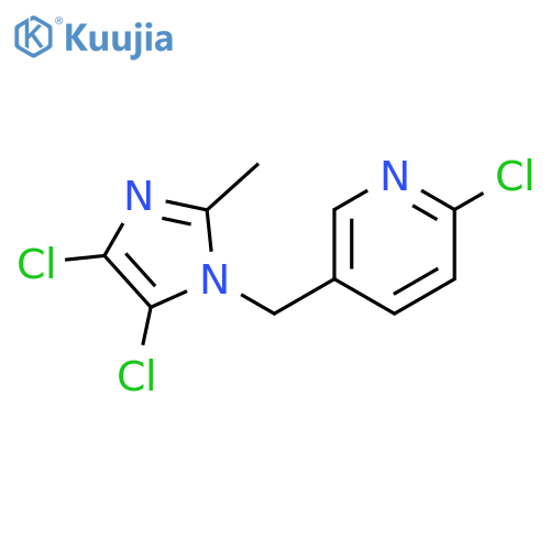 2-chloro-5-((4,5-dichloro-2-methyl-1H-imidazol-1-yl)methyl)pyridine structure