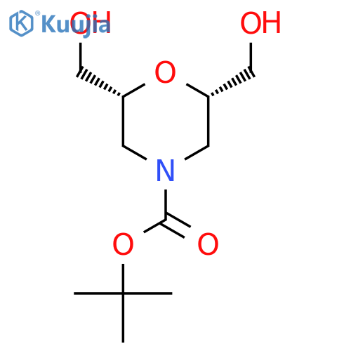 tert-butyl (2R,6S)-2,6-bis(hydroxymethyl)morpholine-4-carboxylate structure