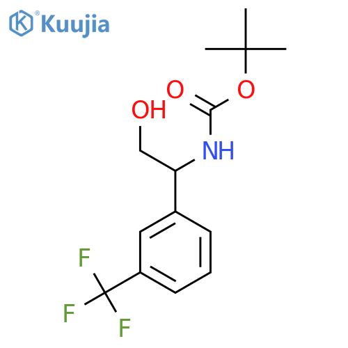 tert-Butyl {2-hydroxy-1-[3-(trifluoromethyl)phenyl]ethyl}carbamate structure