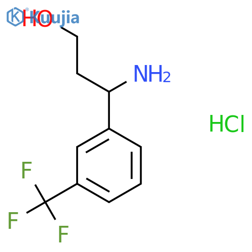 3-amino-3-3-(trifluoromethyl)phenylpropan-1-ol hydrochloride structure