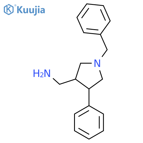 (1-benzyl-4-phenylpyrrolidin-3-yl)methanamine structure