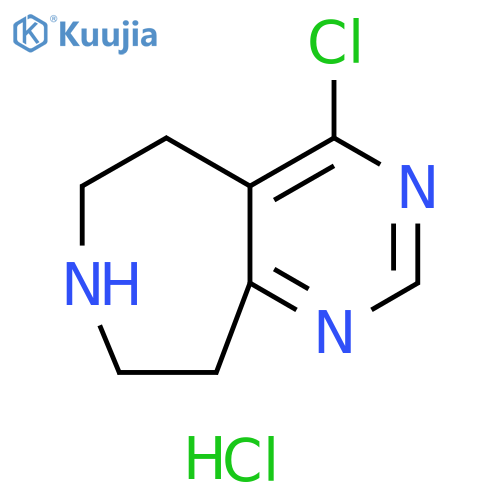 5H-Pyrimido[4,5-d]azepine, 4-chloro-6,7,8,9-tetrahydro-, hydrochloride (1:1) structure