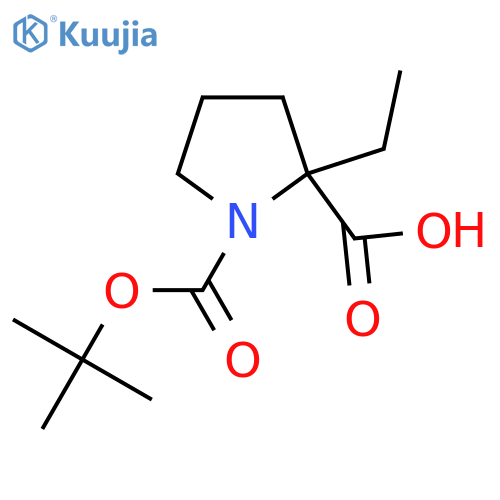 1-[(Tert-butoxy)carbonyl]-2-ethylpyrrolidine-2-carboxylic acid structure