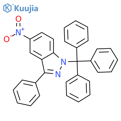 5-Nitro-3-phenyl-1-trityl-1H-indazole structure