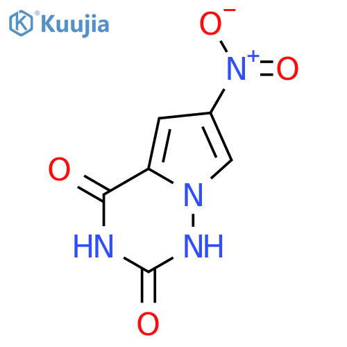 6-nitro-1H,2H,3H,4H-pyrrolo[2,1-f][1,2,4]triazine-2,4-dione structure