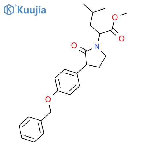 (S)-Methyl 2-((S)-3-(4-(benzyloxy)phenyl)-2-oxopyrrolidin-1-yl)-4-methylpentanoate structure