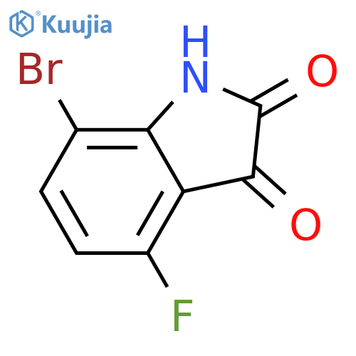 7-Bromo-4-fluoroindoline-2,3-dione structure