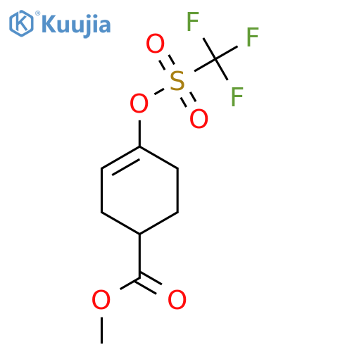 Methyl 4-(((trifluoromethyl)sulfonyl)oxy)cyclohex-3-enecarboxylate structure