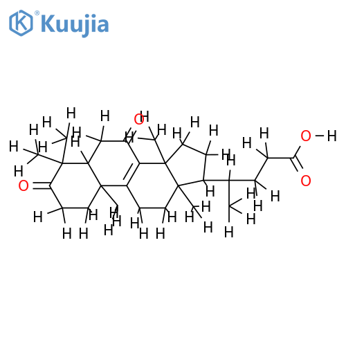 4,4,14-trimethyl-3,7,15-trimethyl-3,7-dioxochol-8-en-24-oic acid structure