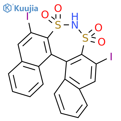 (11bR)-2,6-diiodo-3,3,5,5-tetraoxide-Dinaphtho[2,1-d:1',2'-f][1,3,2]dithiazepine structure