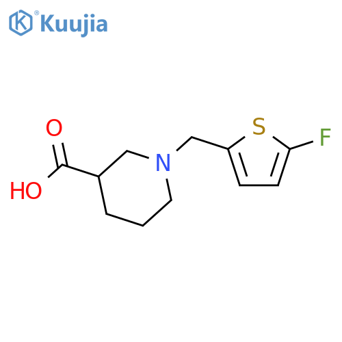1-(5-fluorothiophen-2-yl)methylpiperidine-3-carboxylic acid structure