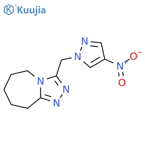 3-(4-Nitro-1H-pyrazol-1-yl)methyl-6,7,8,9-tetrahydro-5H-1,2,4triazolo4,3-aazepine structure
