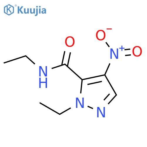 N,1-diethyl-4-nitro-1H-pyrazole-5-carboxamide structure