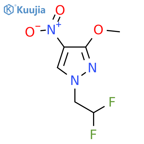 1-(2,2-Difluoroethyl)-3-methoxy-4-nitro-1H-pyrazole structure