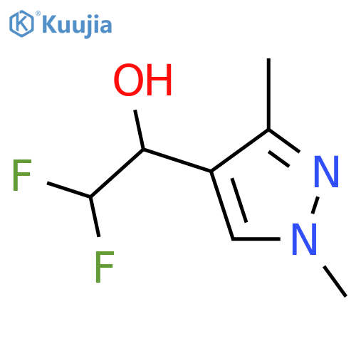 1-(1,3-dimethyl-1H-pyrazol-4-yl)-2,2-difluoroethan-1-ol structure