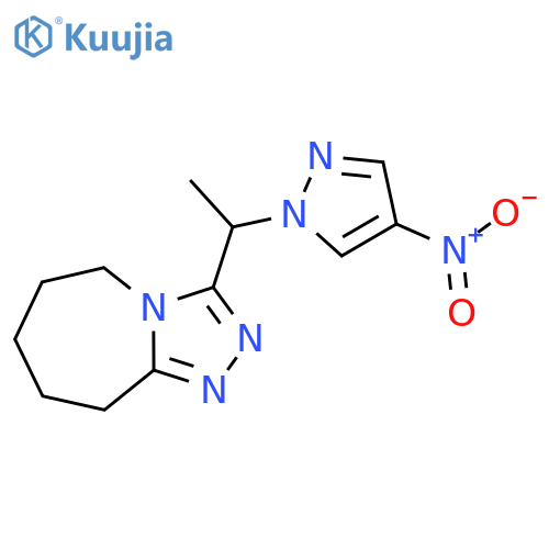 3-1-(4-Nitro-1H-pyrazol-1-yl)ethyl-6,7,8,9-tetrahydro-5H-1,2,4triazolo4,3-aazepine structure