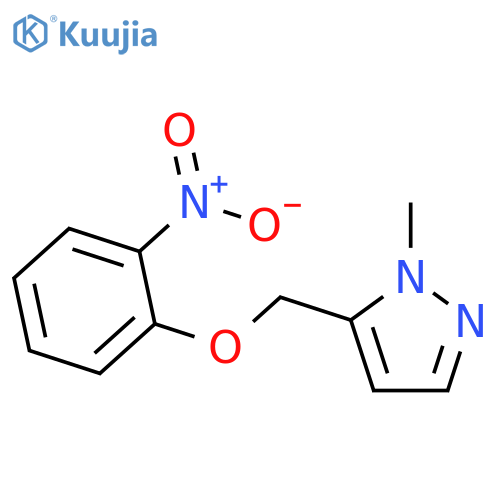 1-methyl-5-[(2-nitrophenoxy)methyl]-1H-pyrazole structure