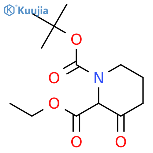 1-tert-Butyl 2-ethyl 3-oxopiperidine-1,2-dicarboxylate structure