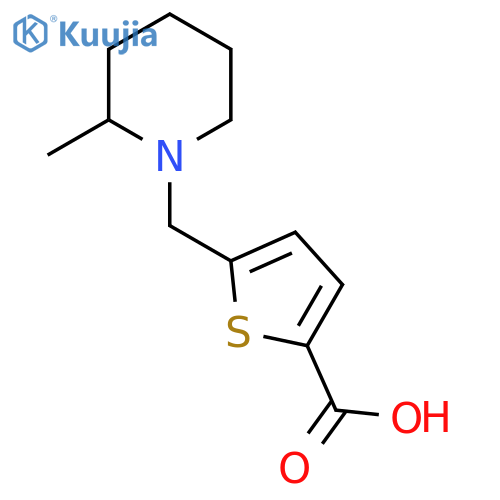 5-(2-methylpiperidin-1-yl)methylthiophene-2-carboxylic acid structure