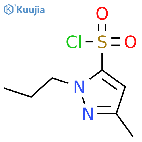3-methyl-1-propyl-1H-pyrazole-5-sulfonyl chloride structure