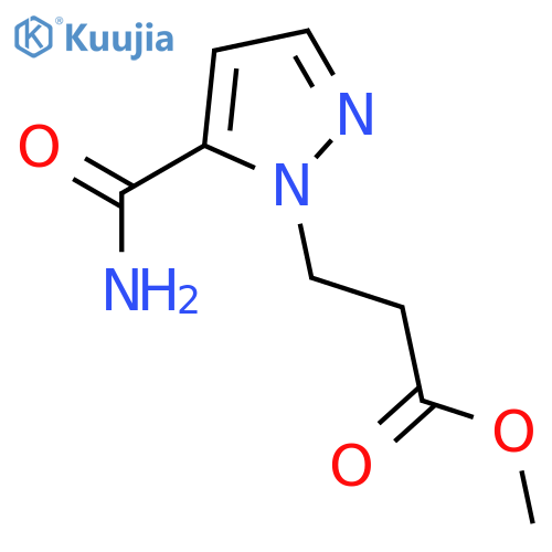 methyl 3-(5-carbamoyl-1H-pyrazol-1-yl)propanoate structure