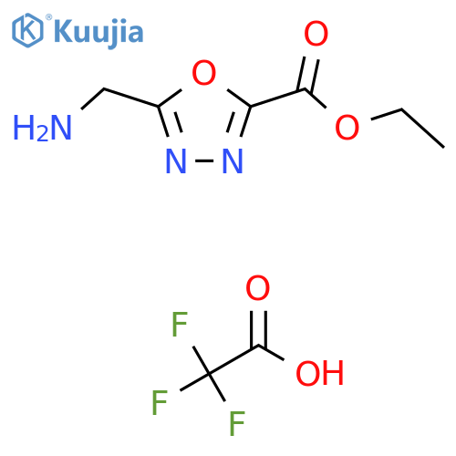 Ethyl 5-(aminomethyl)-1,3,4-oxadiazole-2-carboxylate 2,2,2-trifluoroacetate structure
