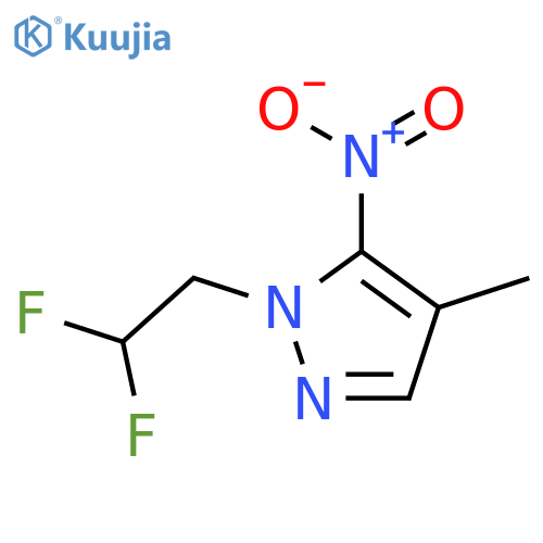 1-(2,2-difluoroethyl)-4-methyl-5-nitro-1H-pyrazole structure