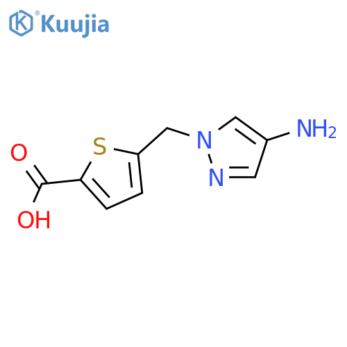 5-(4-amino-1H-pyrazol-1-yl)methylthiophene-2-carboxylic acid structure