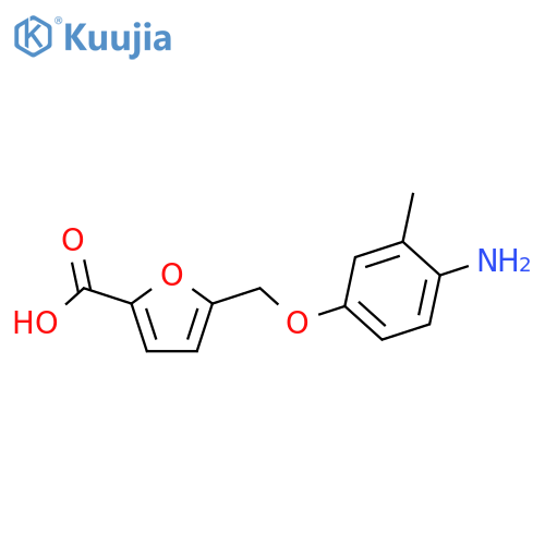 5-(4-amino-3-methylphenoxy)methylfuran-2-carboxylic acid structure