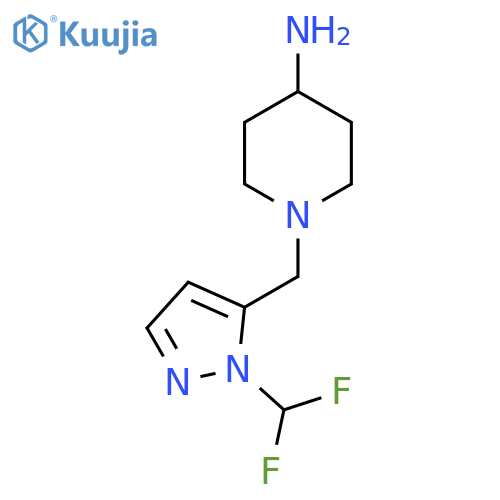 1-{1-(difluoromethyl)-1H-pyrazol-5-ylmethyl}piperidin-4-amine structure